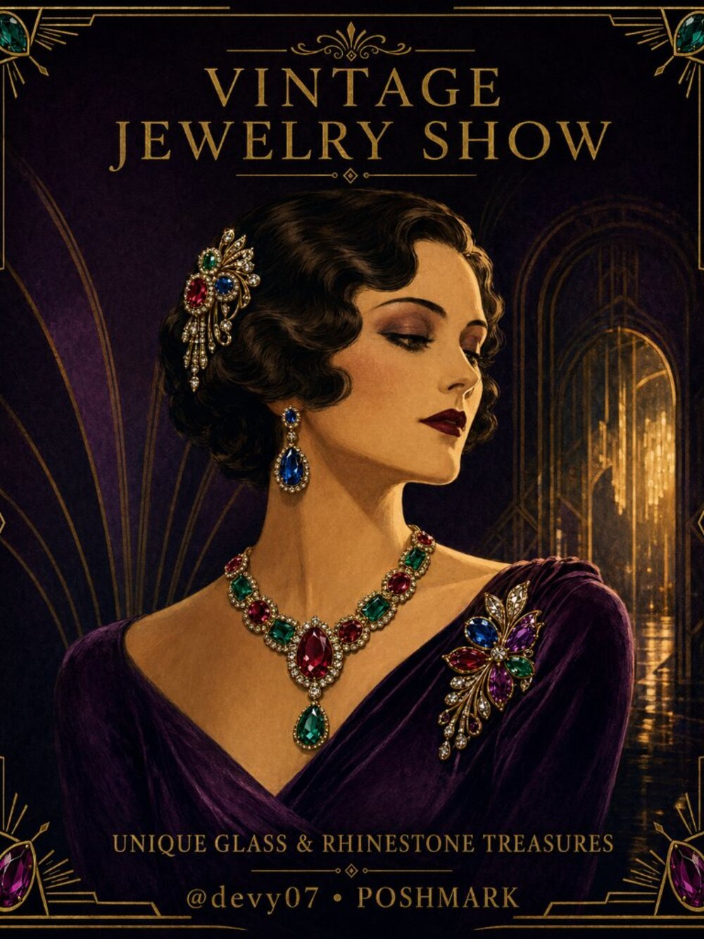 Vintage Unique Glass and Rhinestone Show